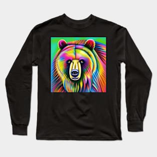 Bear Rainbow Painting Long Sleeve T-Shirt